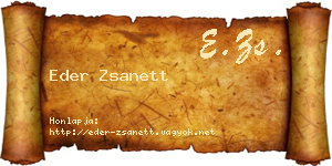 Eder Zsanett névjegykártya
